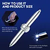Fidget Gyro LED Light Luminous Pen Decompression Pen Metal Pen Multifunctional Student Ballpoint Pen Anti-Stress Anxiety Gift Pen