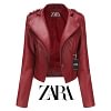 【ZARA】✨Elegancka sk&oacute;rzana kurtka damska, stylowa i wygodna na każdą okazję.