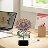 Gorgeous Flower Diamond Painting Night Light 5D DIY Diamond Painting Lamp (Flower A)