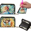 2pcs Animal Pattern Diamond Painting Fashion Card Holder Compact Coin Purse