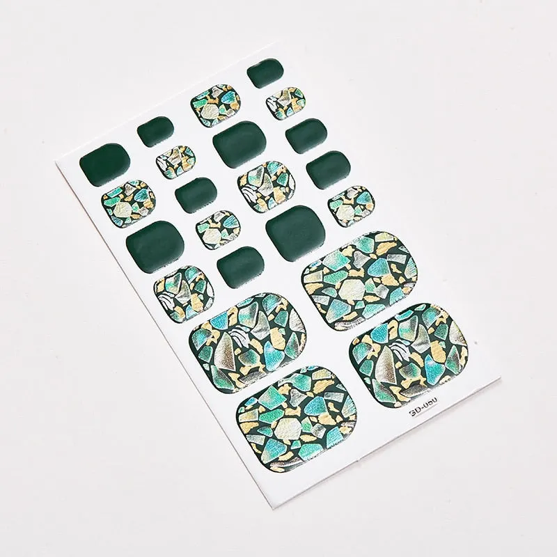 22 Tips/Sheet Shiny Nail Decoration Nail Adhesive Nail Accesoires Nail Art Decoration Nailart Sticker Adesivos Nail Tape