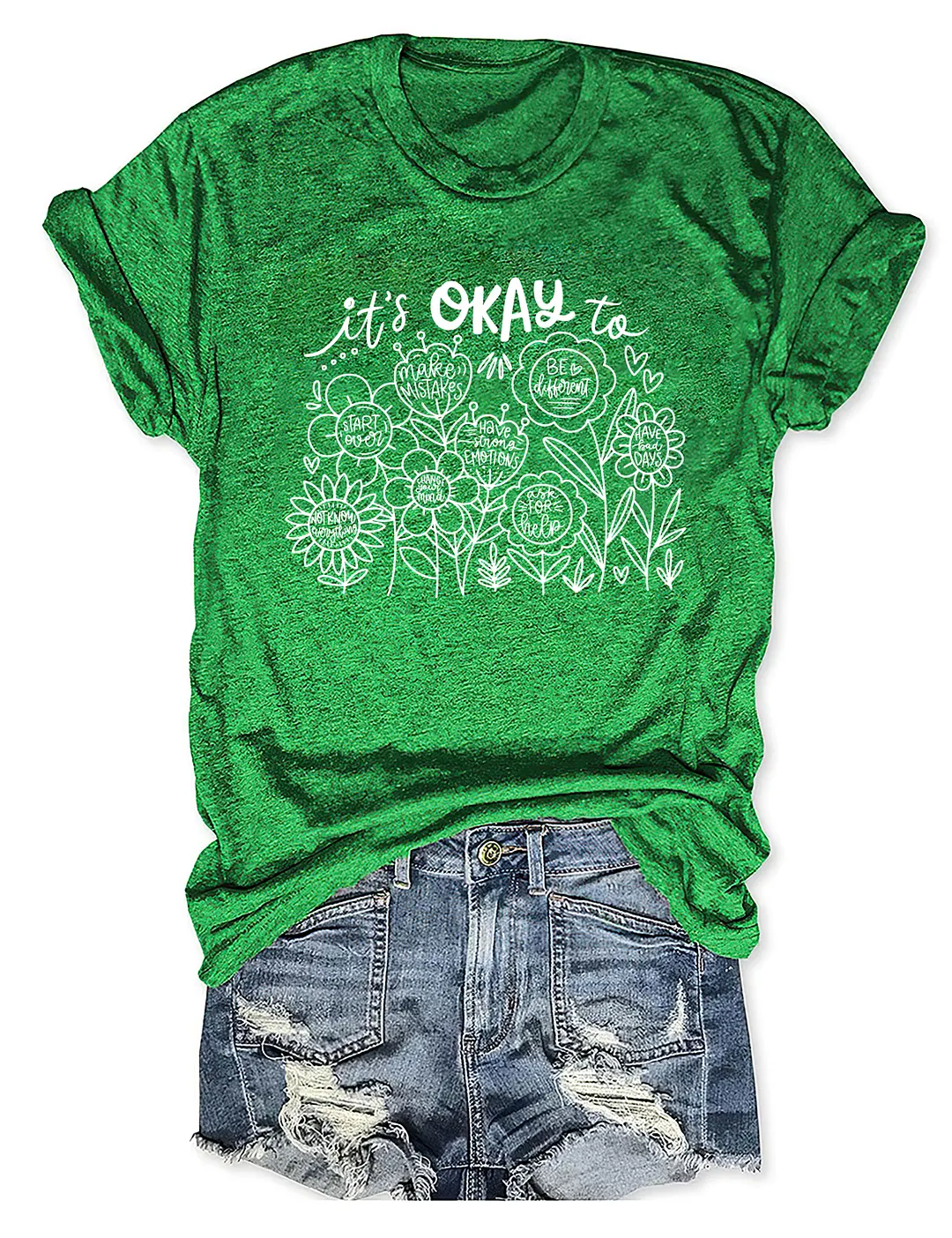 It's Okay To Boho Floral T-shirt