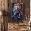Diamond Painting -DIY Round Drill Flower Lion(40x60cm)