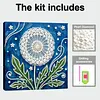 (25x25cm)DIY Dandelion Framed Handmade Pearl Painting Art Craft Kit Living Home Decor
