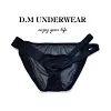 Seamless low waist sexy men's transparent breathable briefs
