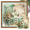 Chair Flower Hat-11CT Stamped Cross Stitch 40*40cm/15.75*15.75in