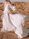 Solid Color Split-Joint Puff Sleeves Bohemian Maxi Dress