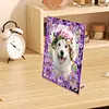 Special Shape Purple Lily Table Top Diamond Painting Frame Kits for Families