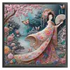 (Multi-Style) Kimono Girl-11CT Stamped Cross Stitch 50*50cm