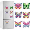 (US Local)6pcs/set DIY Diamond Painting Fridge Magnetic Sticker Kits (Butterfly)
