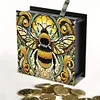 (US Local)Bee 5D DIY Diamond Painting Money Box Piggy Bank Desktop Diamond Art Decor Kit