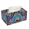 Wooden Colorful Pattern 5D Diamond Painting Tissue Holder Diamond Art Tissue Box