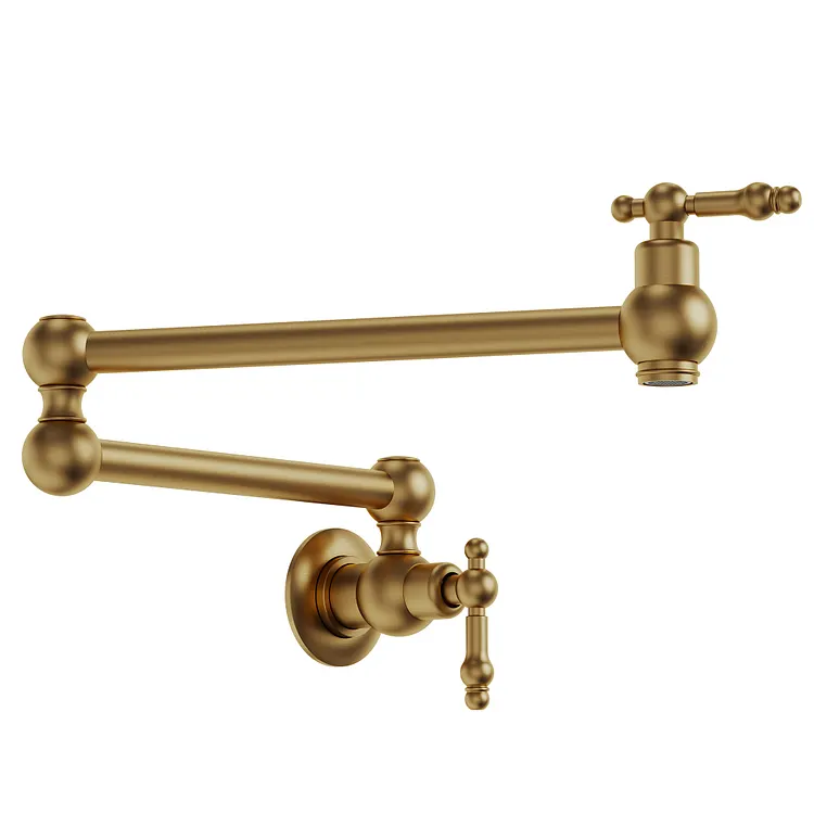 EVERSTEIN Single Cold Water Pot Filler Kitchen Faucet Brushed Gold SFS-1128-GD