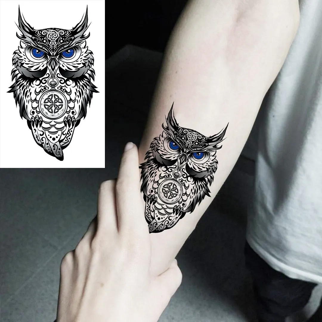 Lotus Mandala Flower Deer Sexy Temporary Tattoos For Women Neck Back Adult Geometric Tribe Fake Tattoo Body Art Waterproof Tatoo