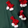 Women's 3D Christmas Bow Decoration Long Sleeve Pullover Sweatshirt Top  