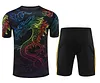 2024/2025 Real Madrid Pre-match Training Wear Black Dragon Shirt+Shorts 1:1 Thai Quality