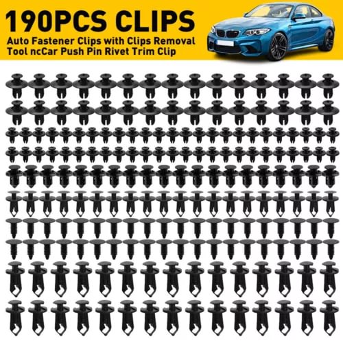 Dronehint Set of 190 pcs Car Body/Bumper Push Pin Rivet Retainer Trim Moulding Clip Parts (For: Acura) Parts