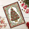 (US Local)Christmas Tree Special Shaped Diamond Painting Journal Notebook for Adults