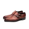  Double Monk Mens Shoes Genuine Leather