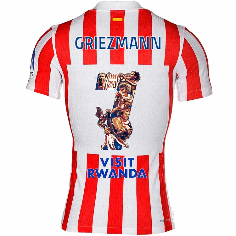 【S~4XL】Atletico Madrid 25/26 Home "Griezmann 200 Goals" Commemorative Jersey