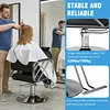 [US Local Warehouse] Hairdresser Barber Salon Chair Capacity 420 Lbs Barber Chair with Heavy Duty Hydraulic Pump 360 Swivel Adjustable Styling Equipment for Barbershop Home Hairdresser (Silver)