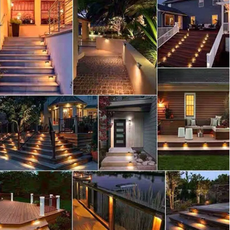 SAKER&reg; Solar Deck Lights Outdoor 4 Pack