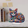 Diamond Painting Acrylic Cat Desktop Ornament Rhinestones Decorations for Adults