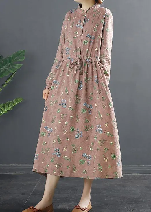 Organic Print Spring Inspiration Pink Print Dresses