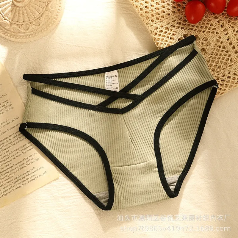 New Women's Underwear Sexy Solid Color Panties Fashion Girl Comfort Briefs Low Waist Seamless Underpants Female Lingerie