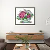 Peony-14CT Stamped Cross Stitch 31*29cm/12.2*11.42in