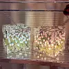 Tulip Night Light Handmade DIY Magic Cube Tulips Flower Table Lamp and Mirror Home decor Gift