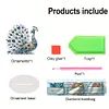 (US Local)Peacock Special Shape Desktop Diamond Painting Art Kits for Home Office Decor