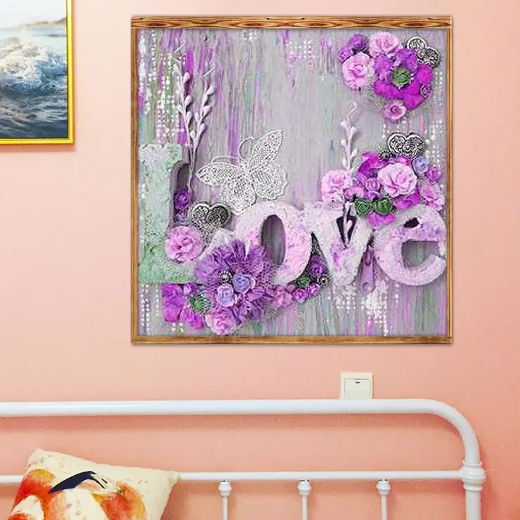 Diamond Painting - Full Round Drill - Love Flower(30*30cm)