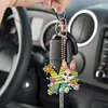 (US Local)PET Double Sided Special Shaped Easter Alphabet DIY Diamond Painting Keychain