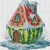 Watermelon House-11CT Stamped Cross Stitch 29*27cm/11.42*10.63in