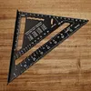 7 Inch Triangle Ruler Aluminum Alloy Metric Imperial Angle Ruler Carpenter Tools
