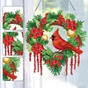DIY Special Shaped Diamond Painting Wall Decor Wreath Hanging Kit(Cardinal)