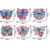6Pcs Flower Dragonfly DIY Diamond Painting Kits Garden Stakes Diamond Art Kits