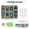 (US Local)8Pcs DIY Butterfly Diamond Painting Art Bookmarks with Crystal Pendants for Gift