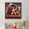 Girl And Elf-14CT Stamped Cross Stitch 40*40cm/15.75*15.75in