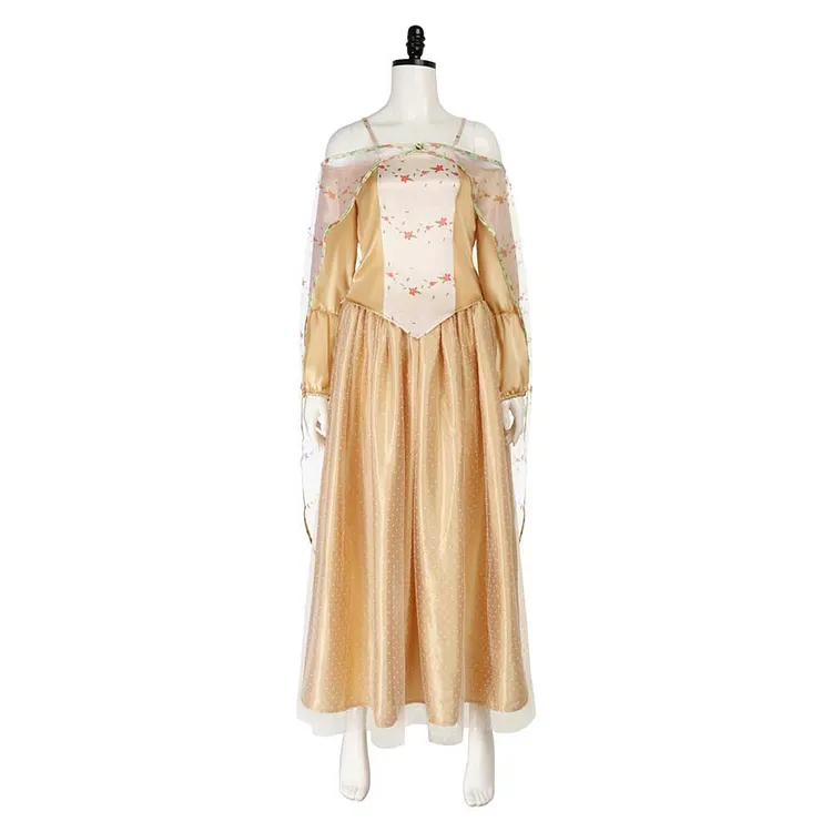 Padme Naberrie Amidala Meadow Yellow Dress Outfits Cosplay Costume