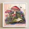 Mushrooms And Books - 11CT Stamped Cross Stitch 50*50cm/19.69*19.69in
