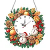 DIY Christmas Acrylic Diamond Painting Clock Pendant Hanging Kit