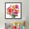 Watercolor Assorted Gerbera Flower-11CT Stamped Cross Stitch 40*40cm