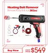 WOYO HBR00712 Heating Bolt Remover Portable 12V 500W Magnetic Induction Heater Kit Mobile Automotive Flameless Heater Hand-Held  Induction Heat Tool Rusty Screw Removing Bearing Installing Tool 