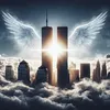 Diamond Painting -DIY Round Drill Angel Twin Towers(40*40CM)