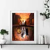 Three Cats Shadow - Full Embroidery 3 Strands 11CT Stamped Cross Stitch - 50*60CM - Large Size