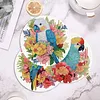 4PCS Acrylic Diamond Painting Placemats for Dining Table Decor Kit (Parrots)