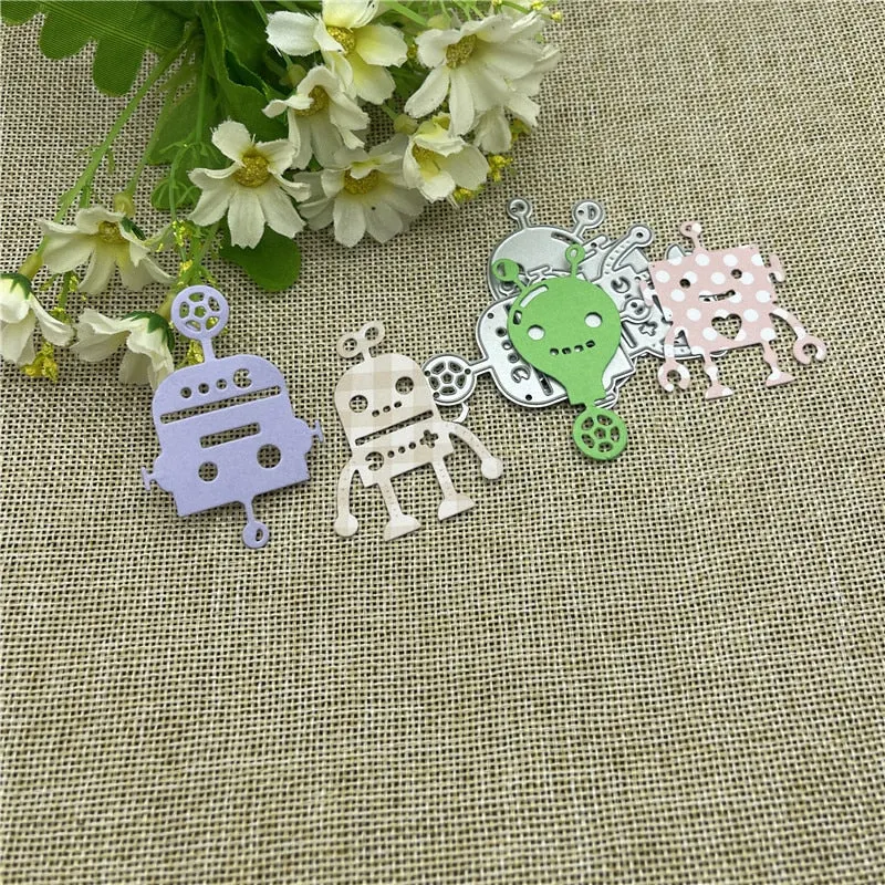 Robot combination Shaker Metal Cutting Dies Stencils For DIY Scrapbooking Decorative Embossing Handcraft Die Cutting Template