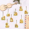 >SALE<9PCS Double Sided Special Shape Diamond Art Keyring (Pumpkin Sunflower Candle)